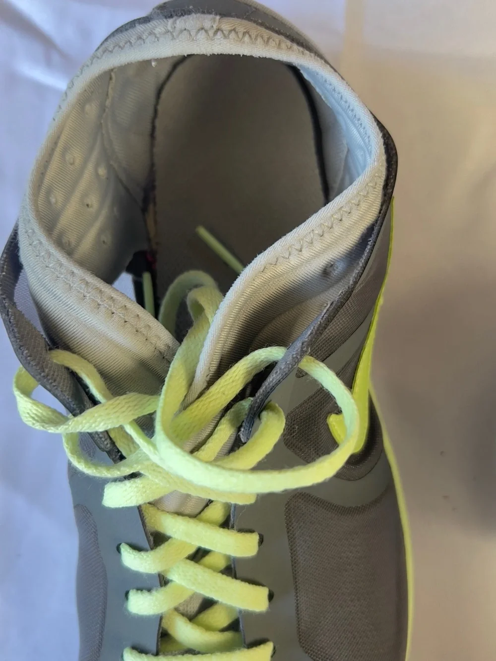 Nike Men’s Gray and Neon Yellow Athletic Sneakers